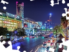 Town, Thailand, Night, Bangkok
