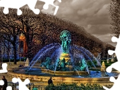 fountain, Luxembourg Gardens, Paris, de observatoire