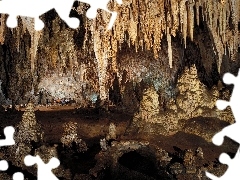 cave, stalactites, People, hanging