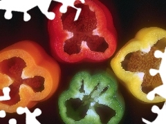 peppers, four, colors