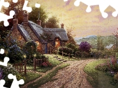 country, garden, picture, Home