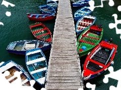Harbour, boats, pier, color