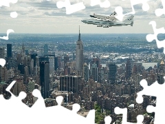panorama, New York, Planes, town