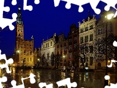 Town, Gdańsk, Poland, night