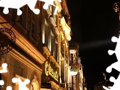 Pozna?, old town, buildings, Night, illuminated