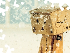 Danbo, M&Ms mate, Rain, cardboard