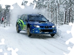 winter, Subaru Impreza, rally