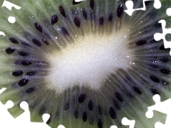 seeds, sectioned, kiwi