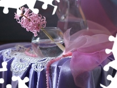 shawl, bowl, hyacinth, lace, Pink