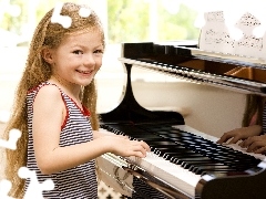 girl, Tunes, Smile, piano