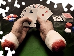smoke, hands, Cards