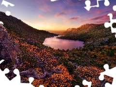 Hanson Lake, Mountains, Tasmania, Cradle Mountain National Park-Lake St Clair, Australia