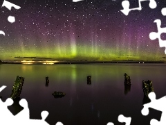 Northern Lights Lake, Night, star