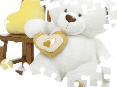 hearts, Plush, teddy bear
