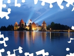 Trakai, Lithuania, lake, Island, Castle