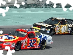 Automobile, Nascar, Two cars