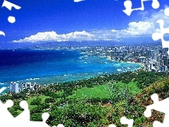Ocean, quiet, Green, VEGETATION, Aloha State Hawaje