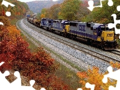 viewes, autumn, ##, trees, Train