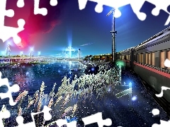 water, Cross, Kagaya, Train, graphics